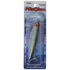 Mirrolure Mirrominnow - Señuelo de Pesca con Anzuelo, Parte Trasera Verde/Vientre Blanco, 3-1/4 Pulgadas