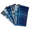 BonjourMrsMr Men's Handkerchies Soft Cotton Hanky Pocket Square Size 17inch