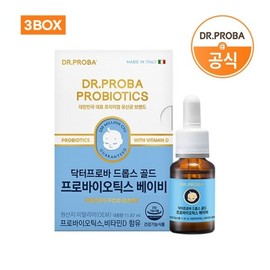 Dr. Prova 드롭스 골드 베이비 액상 프로바이오틱스 11.87mL x3 만1세3세 Drops Gold Baby Liquid Probiotics 11.87mL x3 for Ages 1 to 3