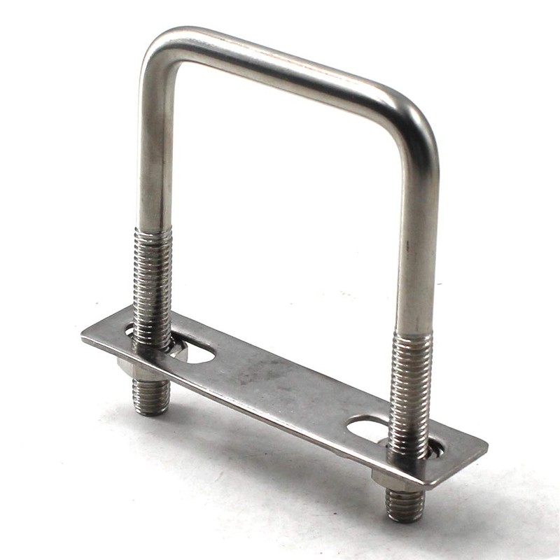 M8x60x120mm Square U Bolt 304 Stainless Steel Tie Down U