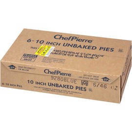 Sara Lee Chef Pierre Traditional Unbaked Blueberry Fruit Pie, 10 inch -- 6 per case.