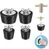 Vizava 4 Pack Rubber Pool Winter Plugs with One T-Handle