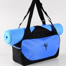 Yoga Bag Polyester Material Viscosity Design Large Capacity 48x24x16cm/18.9x9.4x6.3in Gym Tote Bag for Sports YogaSky Blue