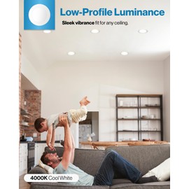 Sunco Recessed Lighting 6 Inch LED, Canless Ceiling Lights Slim with Junction Box, 850 LM, 14W (100W Equivalent), 4000K Cool White, Dimmable, Wafer Thin, 50000 Lifetime Hours ETL 2 Pack