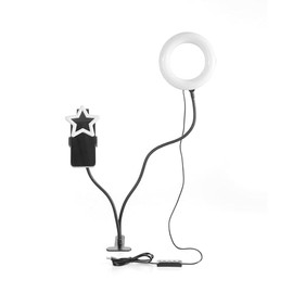 Urban Lifestyle LED Ring Light Kit with 3 Dimmable White Light Modes and Clip on, USB-Cord and Battery Operated,Portable for Video Calls, Content Creation, and Selfies