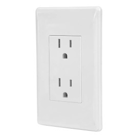 Lion Tools Placa Doble Contacto Polarizado Y Aterrizado Plastico Color Blanco