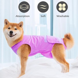 Full Body Dog Diaper with a Puppy Nappies Physiological Dog Surgery Recovery Suit for Dogs Cats After Surgery, Soft Breathable Pet Bodysuit Alternative Surgical Suit Puppy Wear (Purple, X-Large)
