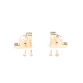 Pair Carpet Stair Rod Brackets Solid Brass Swivel Hinge | Renovator's Supply