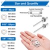 Seept 320PCS Silver Pop Rivet washers Assortment kit for Pop