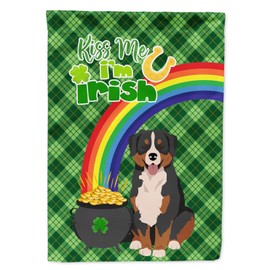 Caroline's Treasures WDK4745GF Bernese Mountain Dog St. Patrick's Day Garden Flag Mailbox Flag Decorative Yard Flag Banner Outside Patio Artwork Yard Flower Beds, Garden Size, Multicolor
