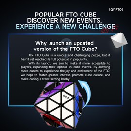 XMDCuber QY Toys FTO Face Turning Octahedron Speed Cube Magnetic, Magnetic Octahedron Stickerless Version Magic Cube (Magnetic Version)