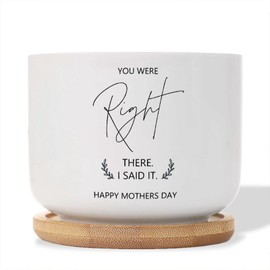 DecStic You were Right Ceramic Planters Bible Verse Planters for Outdoor Plants with Drainage Holes and Saucers Pot for Succulents Cactus Garden Windowsill