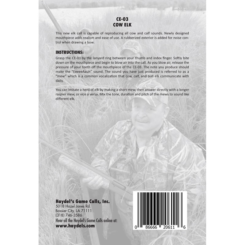 Haydel's Game Calls Inc. CE-03 Cow Elk Call