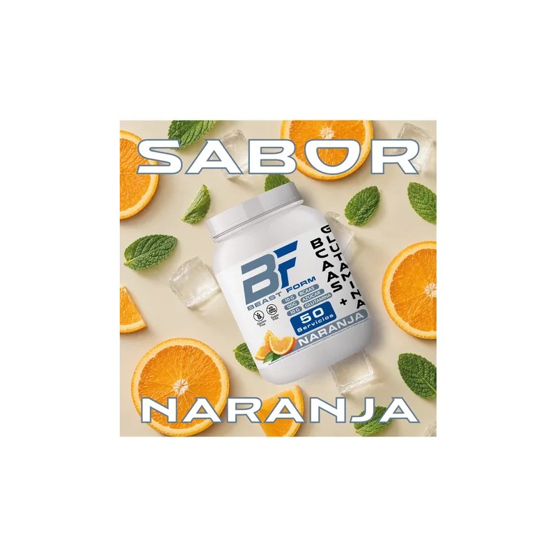 Aminoácidos Bcaas + Glutamina Beast Form 1kg De 50 Serv.