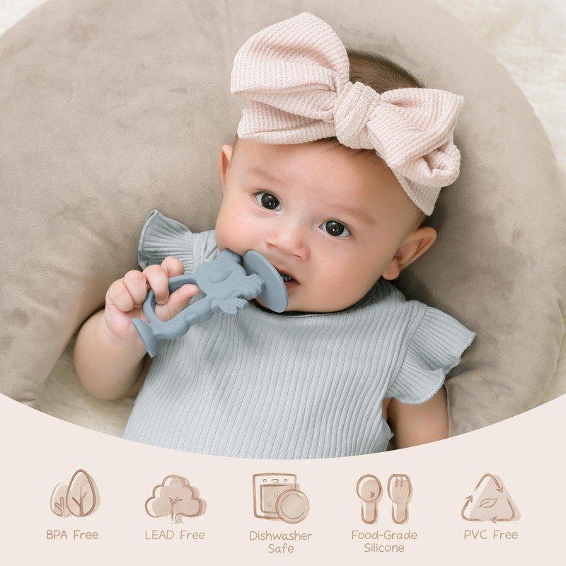 Moonkie Teething Toy, Safe & Easy to Hold BPA Free