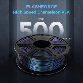 FLASHFORGE High Speed Chameleon PLA Multicolor Burnt Titanium, Max 500mm/s Fast Printing, PLA Color Shift Filament 1.75mm, Changes Color with Light and Angles, 1KG Spool (2.2lbs), Top-Notch Filament