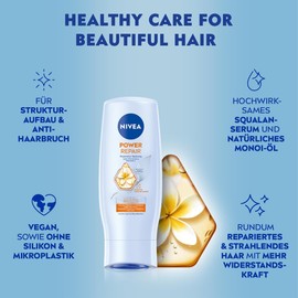 NIVEA Power Repair Conditioner (200 ml), Repairing Hair Conditioner with Squalane Serum and Monoi Oil, Nourishing Conditioner for Healthy Hair and More Shine