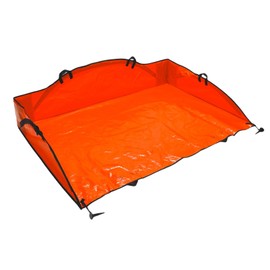 Leaf Tarp for Yard Cleanup – Wind-Proof Design Stays Put While Raking, Reusable Leaf Hauler with 6 Handles & 2 Lockdown Stakes, 4’ x 6’ (24 sq ft)