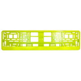 TAPORT® YELLOW NEON CAR REGISTRATION HOLDER FOR ANY CAR , VAN , TRUCK , TRAILER