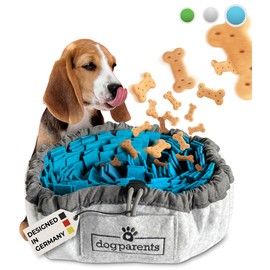 DOGPARENTS® Sniffing Rug Dog Small & Large - Sniffing Mat Dog Robust Dog Sniffing Rug for Dogs Activity Dog Search Games for Dogs [Sniffing Toy Dog] Blue