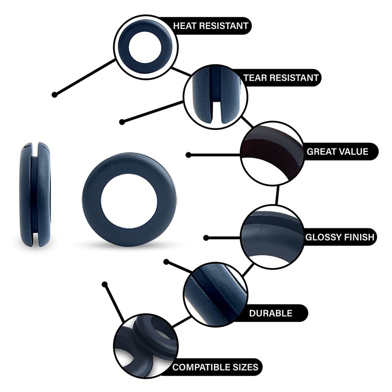 TAORAYO Cable Grommet, Gasket Grommet, Rubber Bushing, Cable Grommet, Rubber