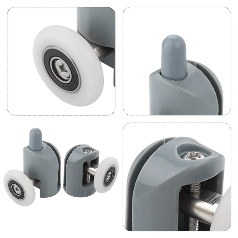 Set of 8 Shower Door Rollers with 1 Storage Bag,
