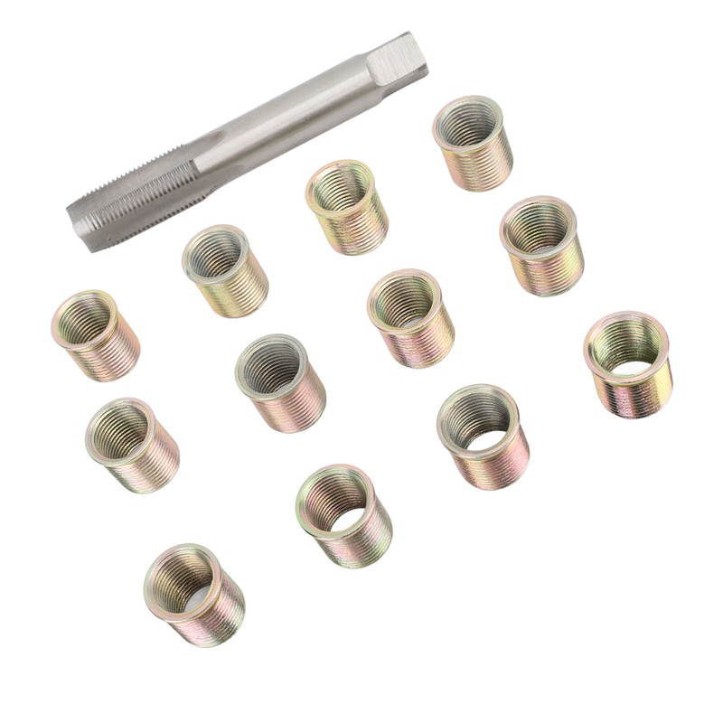 Thread Repair Tools 12Pcs Stainless Steel Inserts with 1Pc Screw