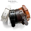 Men's Vintage Style Full Grain Leather 1-1/8" Wide Belt (Brown,