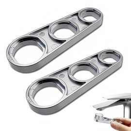 KHDULQ 2 x aerators for taps, multifunctional key tap key aerator key, 6 sizes, stainless steel, replacement aerator M16/M18/M20/M22/M24/M28, efficient tool