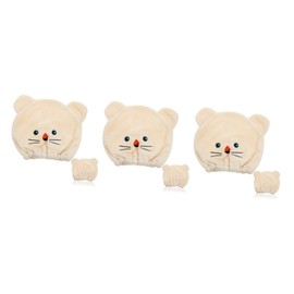 Baluue 3pcs Quick-Drying Hair Wrap Cartoon Hair Towel Comfortable Boys and Girls for Fast Drying