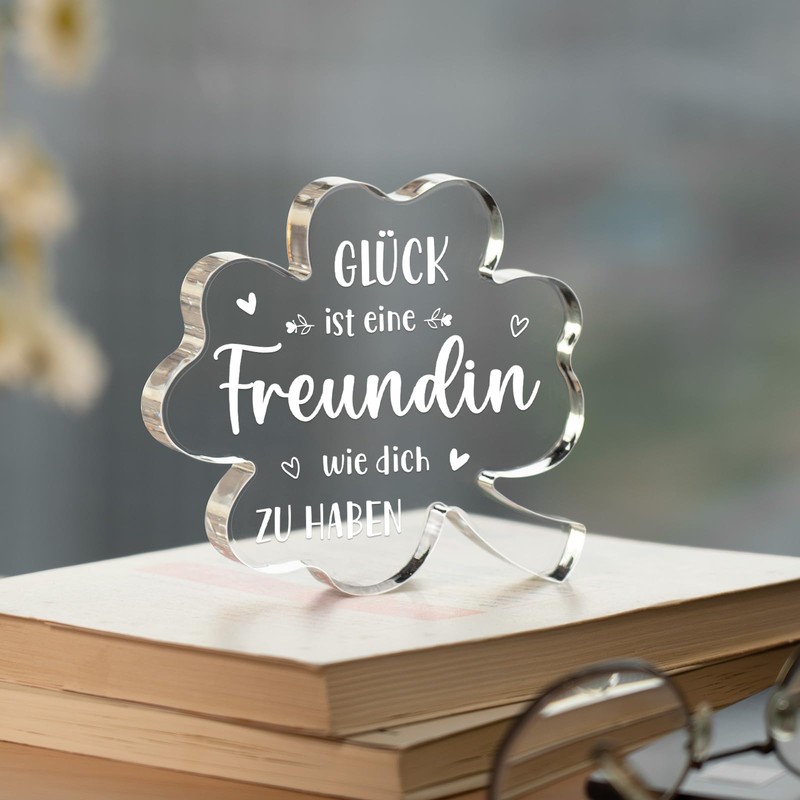 Beste Freundin Geschenke, Geschenk Freundin Geburtstag, 10.43cm Acryl-Dekoständer, Freundschaft Geschenk