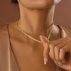 Gold Cuban Chain Necklace for Women,14K Gold Plated Dainty Chunky