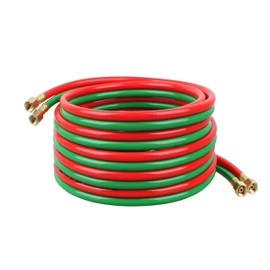 1/4"Oxygen Acetylene Hose 25 Feet Cutting Torch Hose With 9/16"-18 B Fittings fits Welding，Oxygen Acetylene Twin Torch Hose