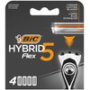 BIC Hybrid 5 Flex Men's Razor Refills with 5 Moveable