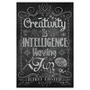 artboxONE Poster 30 x 20 cm Typography Creativity is Intelligence