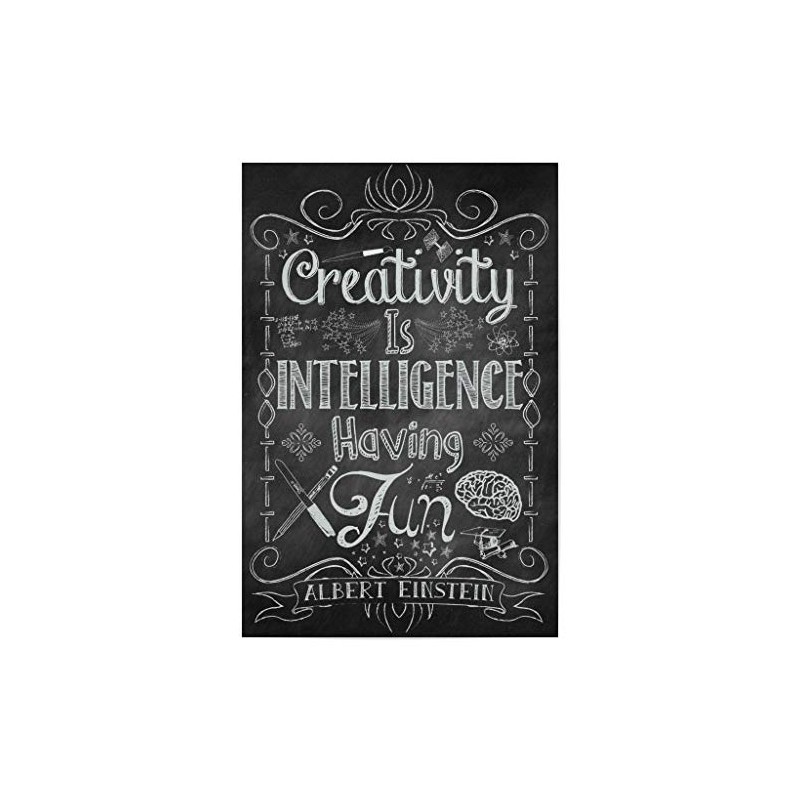 artboxONE Poster 30 x 20 cm Typography Creativity is Intelligence