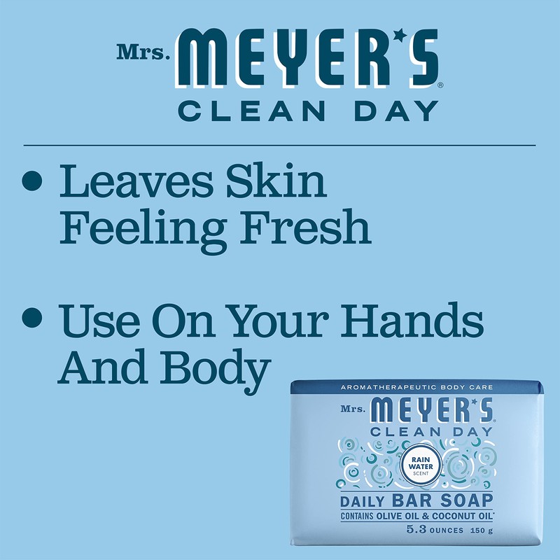 MRS. MEYER'S CLEAN DAY Bar Soap, Use as Body Wash