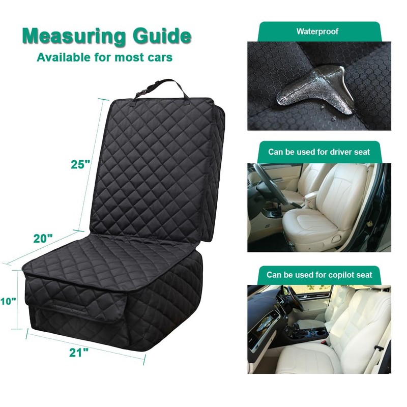 HAPYFOST Waterproof Front Seat Cover Dog Car Seat Covers Nonslip