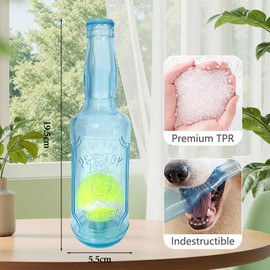 Kauspielzeug für Hunde, weiches Spielzeug in Flaschenform, Spielzeug für Langeweile, langlebiges Hundespielzeug mit Tennisball, Flaschenform, Welpen-Langeweile, Spielzeug für kleine, mittelgroße und