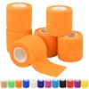 RUBY.Q Vendajes autoadhesivos de 5 cm, 6 Unidades, Color Naranja,