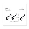 Lilienburg Set of 3 Coat Hooks Wall Coat Hooks Metal