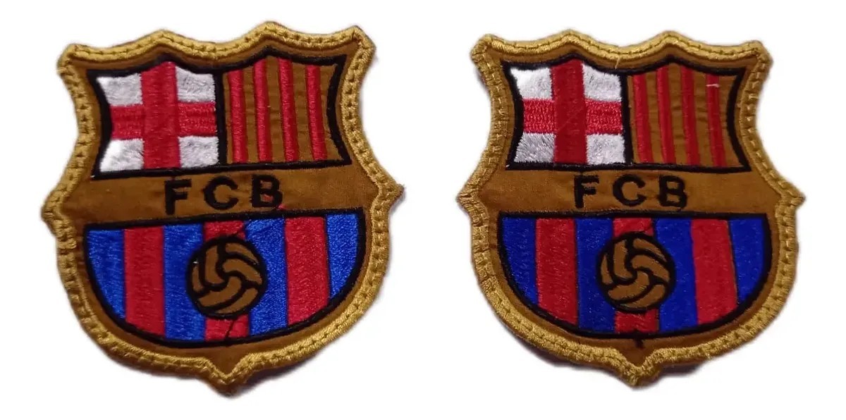 Barcelona Club Fútbol Español Parche Bordado 2 Pzas 8 Cm