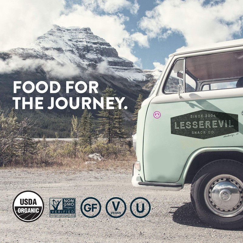 LesserEvil Organic Popcorn, Himalayan Gold, .88 Ounce, 18 Count