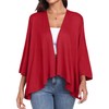 PrinStory Womens 3/4 Sleeves Cardigans Lightweight Open Front Cardigans Summer