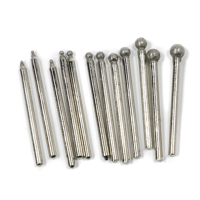 ToolTreaux Diamond Coated Cutting Burrs Set Assorted Rotary Tools 12pc