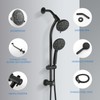 UCLIMAA High Pressure 48-Settings Shower Head with Handheld Shower,Drill-Free 3-Way