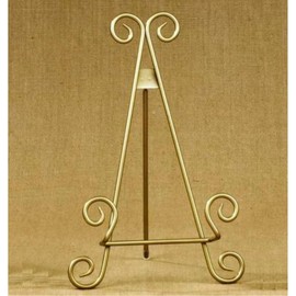 11"h Gold Finish Metal Display Easel - Platter Stand Electric Lamp Candle Warmer with Timer and Dimmer - Adjustable Candle Lamp Warmer with 3 Auto Shut-Off Options - Vintage Decor for Home & Farmhouse, House Warming Gifts New Home Decor