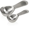 COM-FOUR® 2 x Coffee Scoops Made of Stainless Steel -