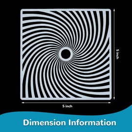 Tinlade 36 Pieces Geometric Stencils Painting Templates Mandala Art Drawing Stencil Templates for Scrapbooking Cookie Tile Furniture Wall Floor Decor Drawing Tracing DIY Art Supplies (5 x 5 Inches)