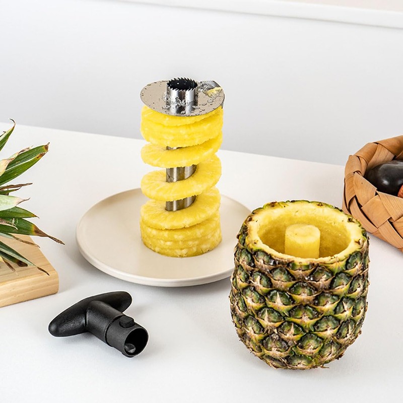 Stainless Steel Pineapple Corer, Pineapple Slicer, Upgraded Reinforcement, Thickened Blade,